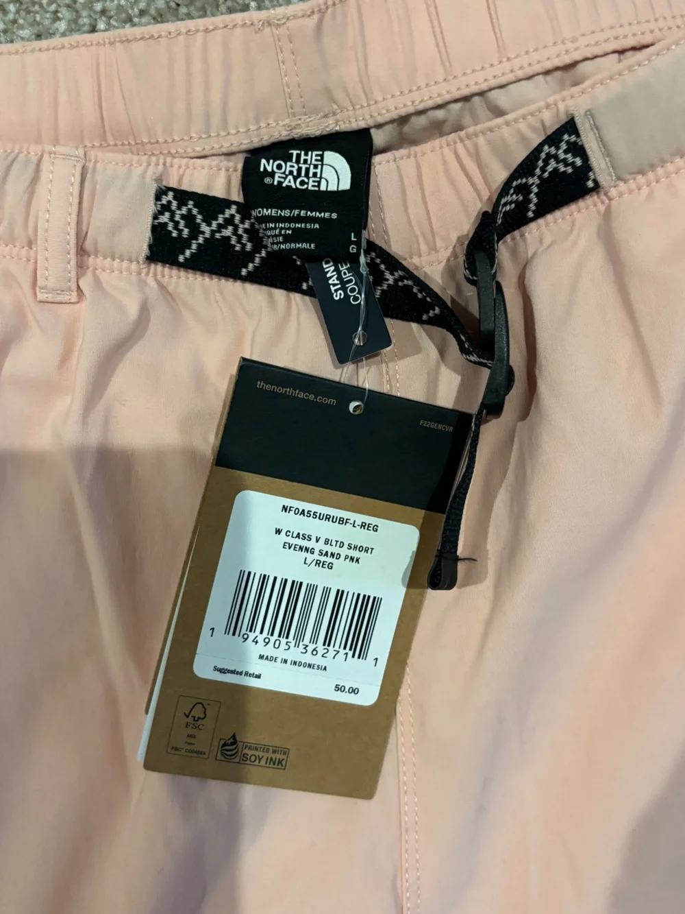 The North Face soft peach
